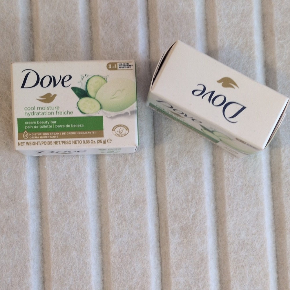 Dove Moisturizing Cream Beauty Bar Cucumber Scent for Body, Hands & Face 0.88 oz